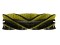 Preview: Kehrwalze Poly 0,5 schwarz/ 1,1x1,4 gelb gewellt